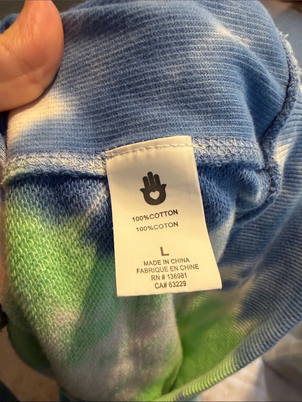 Peloton Rainbow Tie-Dye Hoodie by Spiritual Gangster - Picture 6 of 6